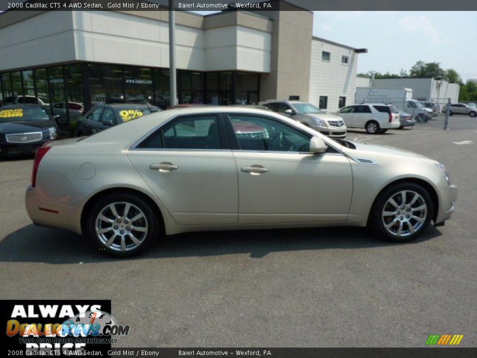 2008 Cadillac CTS 4 AWD Sedan Gold Mist / Ebony Photo #8