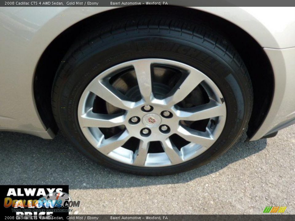 2008 Cadillac CTS 4 AWD Sedan Gold Mist / Ebony Photo #9