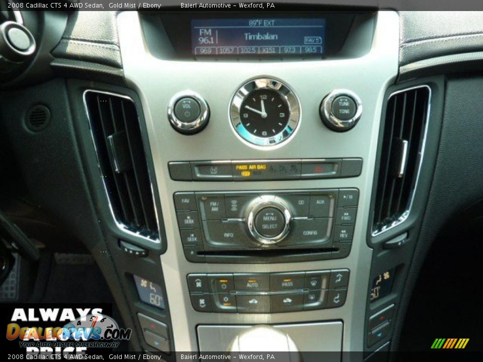 2008 Cadillac CTS 4 AWD Sedan Gold Mist / Ebony Photo #17