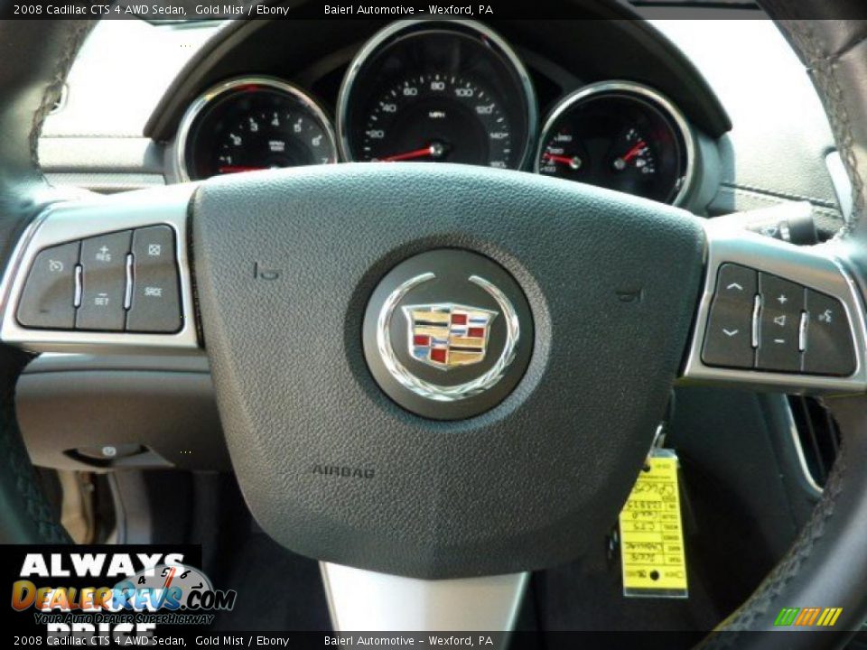 2008 Cadillac CTS 4 AWD Sedan Gold Mist / Ebony Photo #19