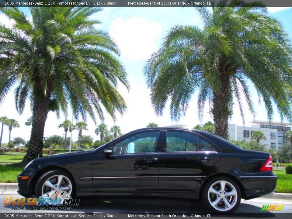 2005 Mercedes-Benz C 230 Kompressor Sedan Black / Black Photo #1