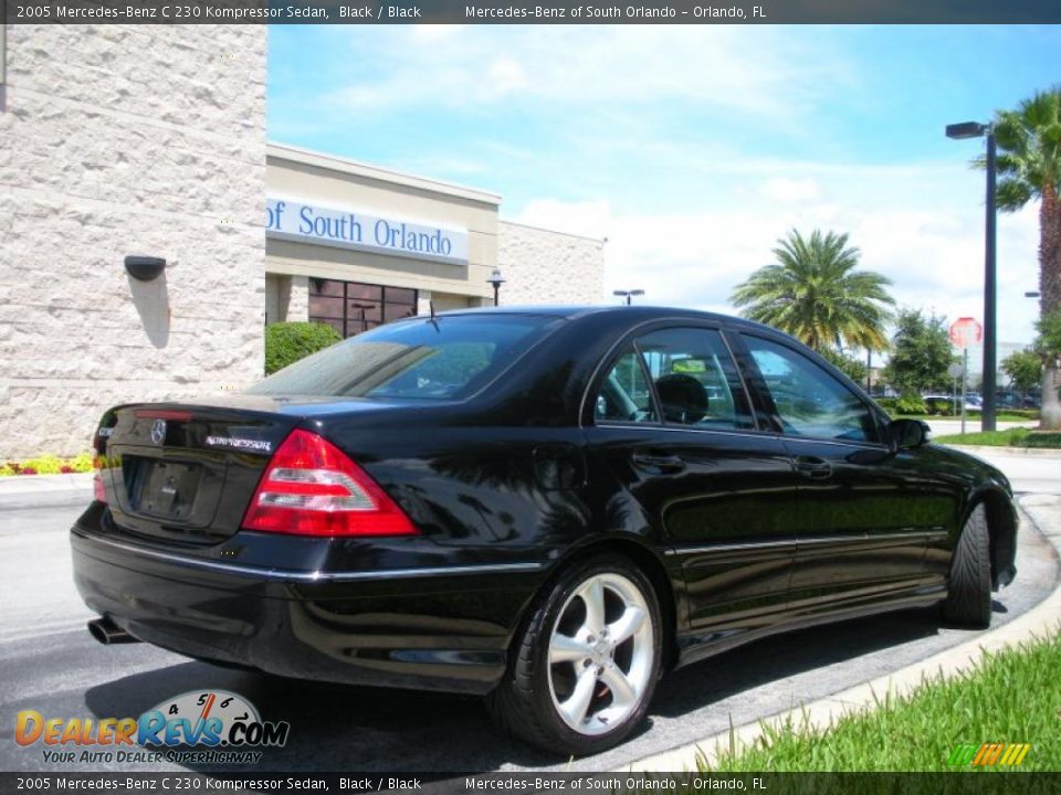 2005 Mercedes-Benz C 230 Kompressor Sedan Black / Black Photo #6