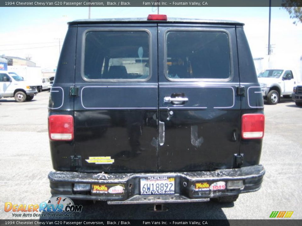 1994 Chevrolet Chevy Van G20 Passenger Conversion Black / Black Photo #4