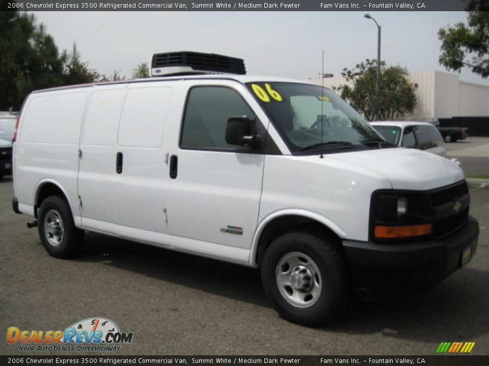 2006 Chevrolet Express 3500 Refrigerated Commercial Van Summit White / Medium Dark Pewter Photo #1