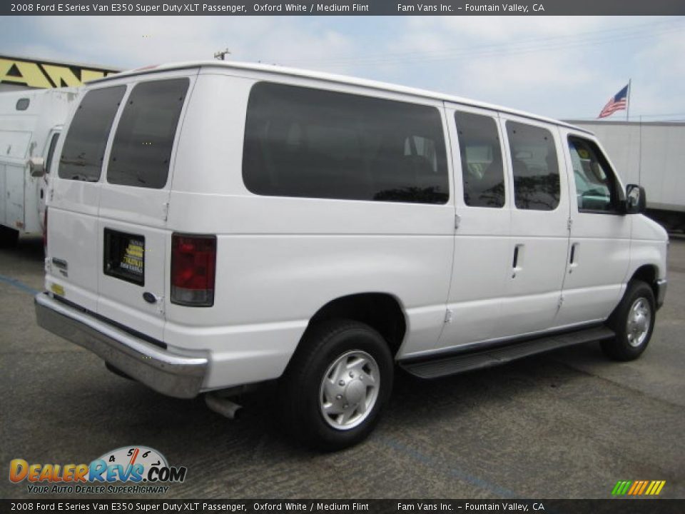 2008 Ford E Series Van E350 Super Duty XLT Passenger Oxford White / Medium Flint Photo #3