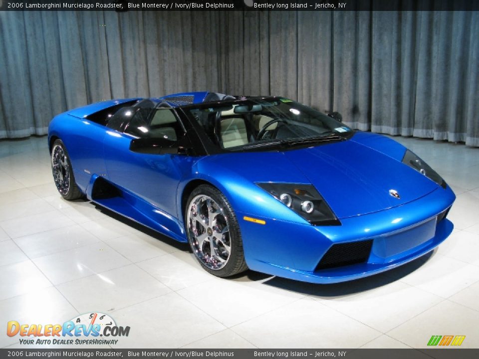 2006 Lamborghini Murcielago Roadster Blue Monterey / Ivory/Blue Delphinus Photo #3