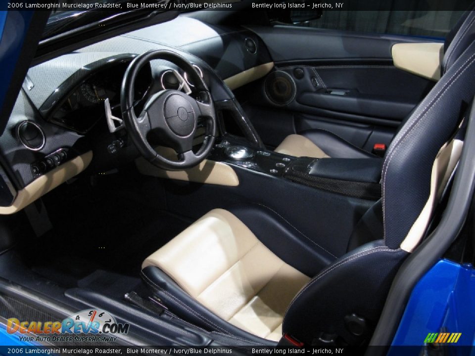 2006 Lamborghini Murcielago Roadster Blue Monterey / Ivory/Blue Delphinus Photo #7