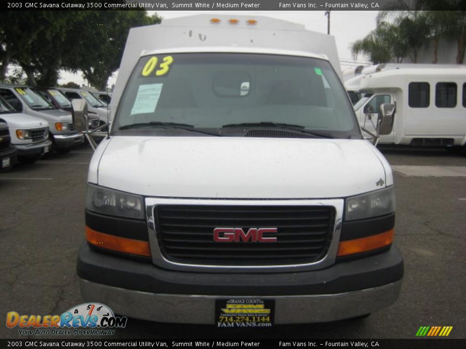 2003 GMC Savana Cutaway 3500 Commercial Utility Van Summit White / Medium Pewter Photo #2