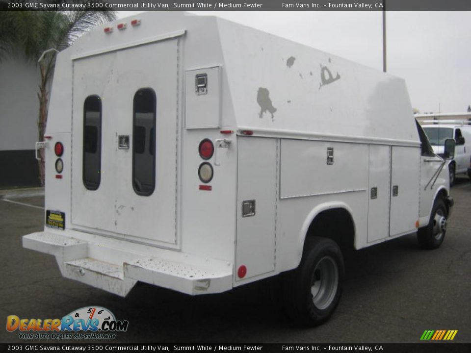 2003 GMC Savana Cutaway 3500 Commercial Utility Van Summit White / Medium Pewter Photo #3