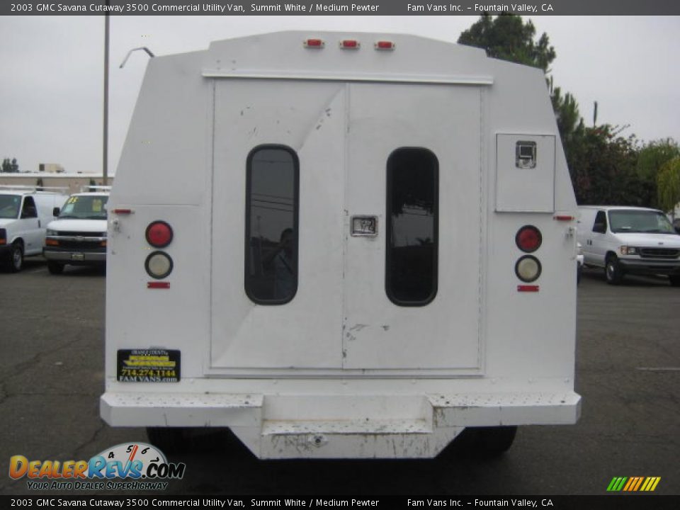 2003 GMC Savana Cutaway 3500 Commercial Utility Van Summit White / Medium Pewter Photo #4