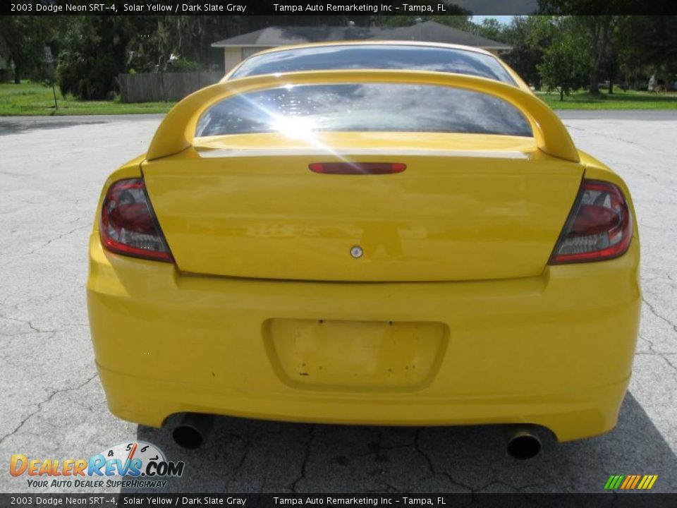 2003 Dodge Neon SRT-4 Solar Yellow / Dark Slate Gray Photo #13