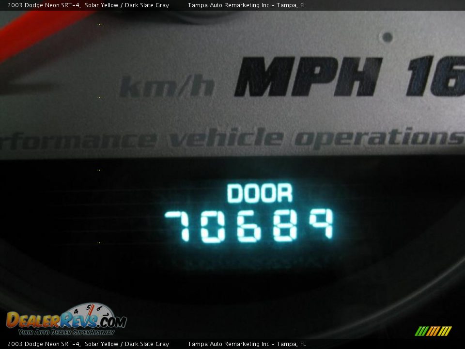 2003 Dodge Neon SRT-4 Solar Yellow / Dark Slate Gray Photo #35