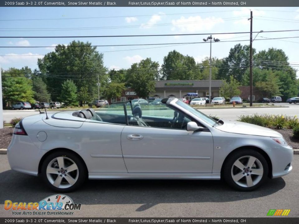 2009 Saab 9-3 2.0T Convertible Snow Silver Metallic / Black Photo #5