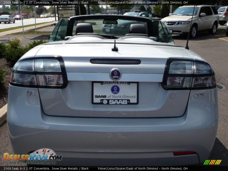 2009 Saab 9-3 2.0T Convertible Snow Silver Metallic / Black Photo #8