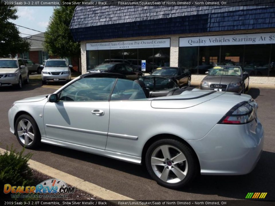 2009 Saab 9-3 2.0T Convertible Snow Silver Metallic / Black Photo #9