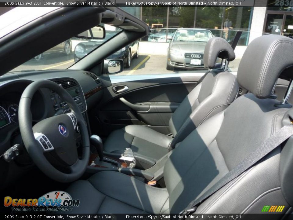 2009 Saab 9-3 2.0T Convertible Snow Silver Metallic / Black Photo #12