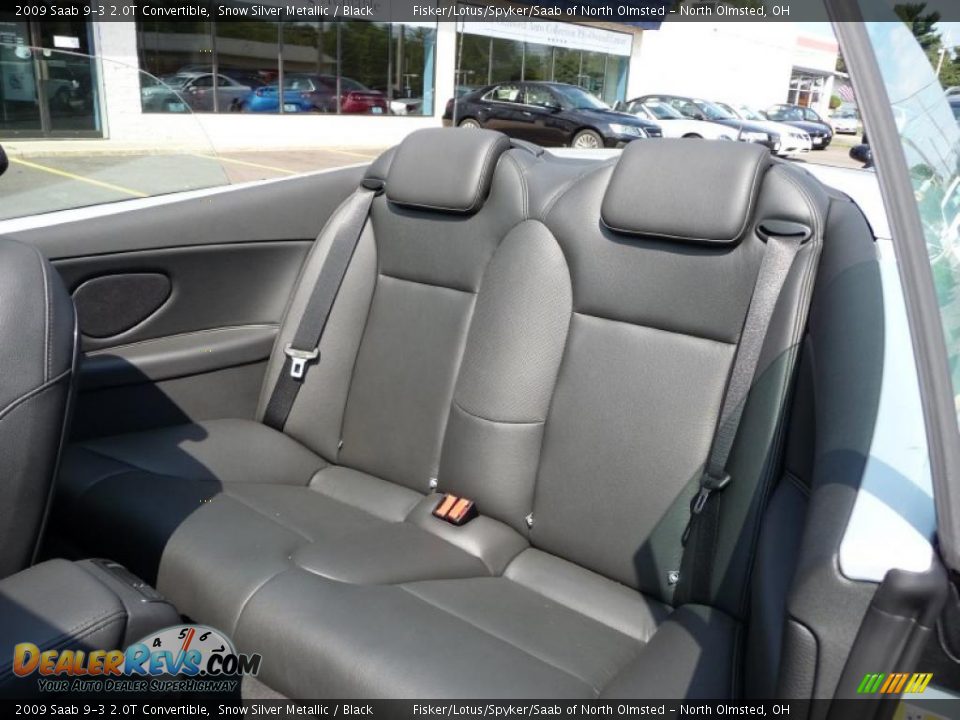 2009 Saab 9-3 2.0T Convertible Snow Silver Metallic / Black Photo #16