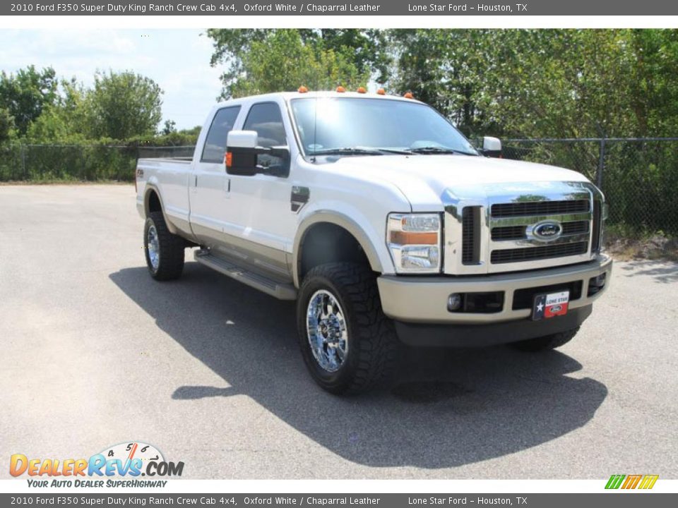 2010 Ford F350 Super Duty King Ranch Crew Cab 4x4 Oxford White / Chaparral Leather Photo #1