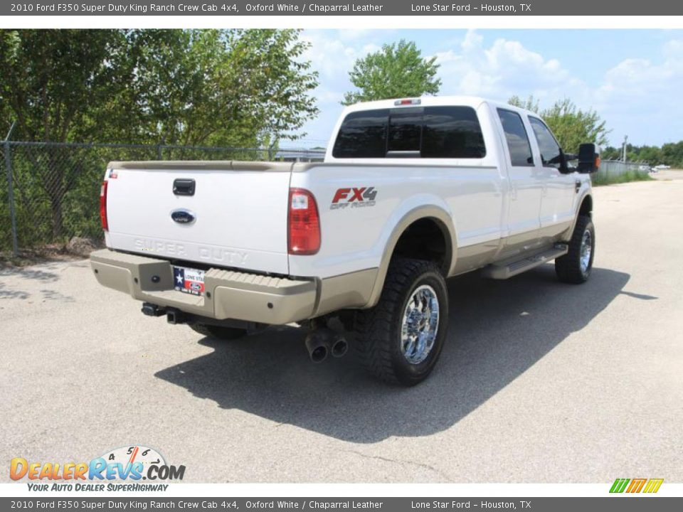 2010 Ford F350 Super Duty King Ranch Crew Cab 4x4 Oxford White / Chaparral Leather Photo #3