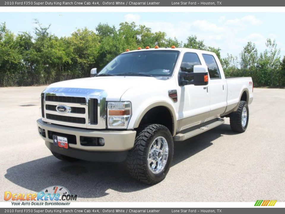 2010 Ford F350 Super Duty King Ranch Crew Cab 4x4 Oxford White / Chaparral Leather Photo #8