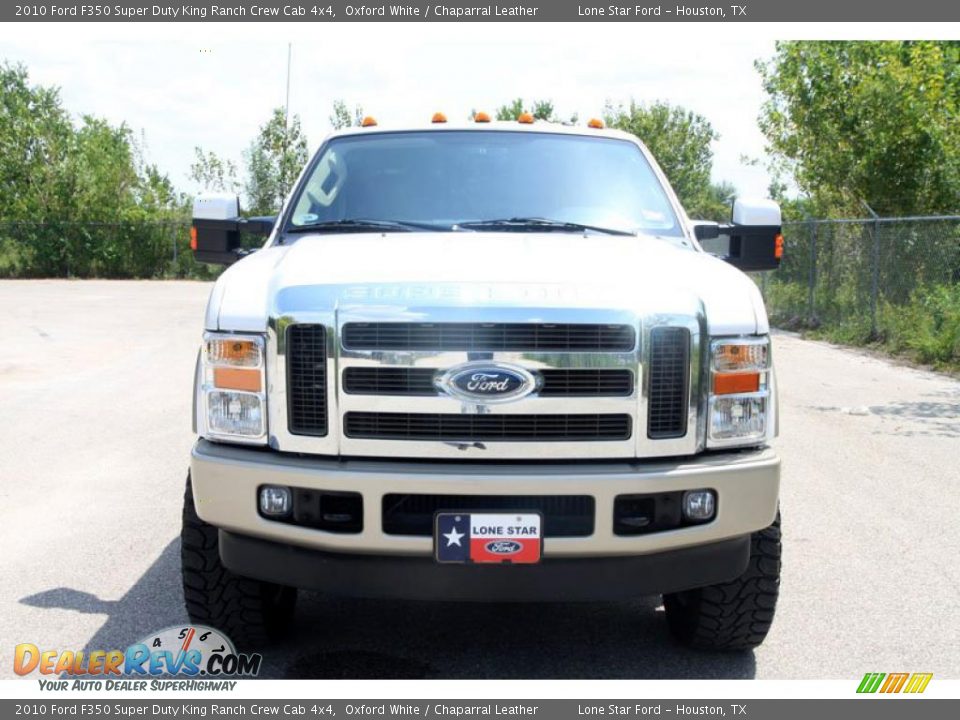 2010 Ford F350 Super Duty King Ranch Crew Cab 4x4 Oxford White / Chaparral Leather Photo #9