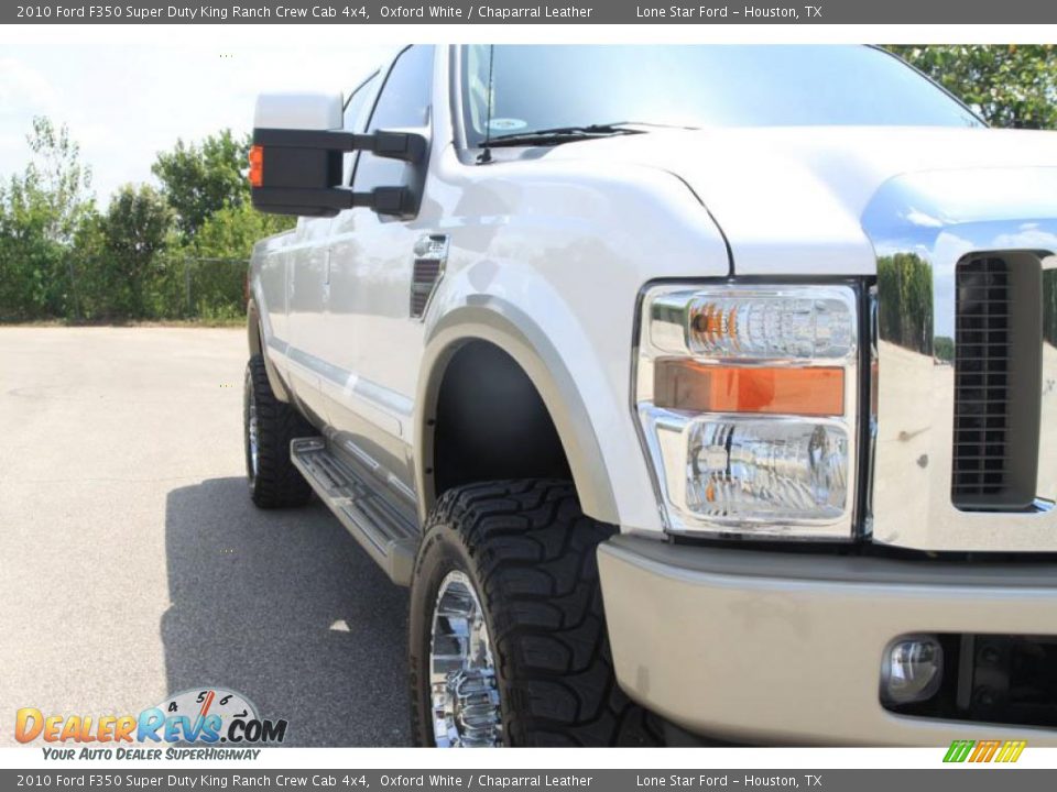 2010 Ford F350 Super Duty King Ranch Crew Cab 4x4 Oxford White / Chaparral Leather Photo #10