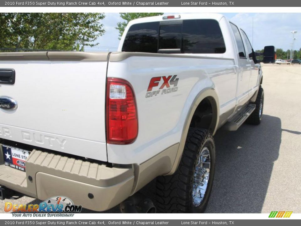 2010 Ford F350 Super Duty King Ranch Crew Cab 4x4 Oxford White / Chaparral Leather Photo #14