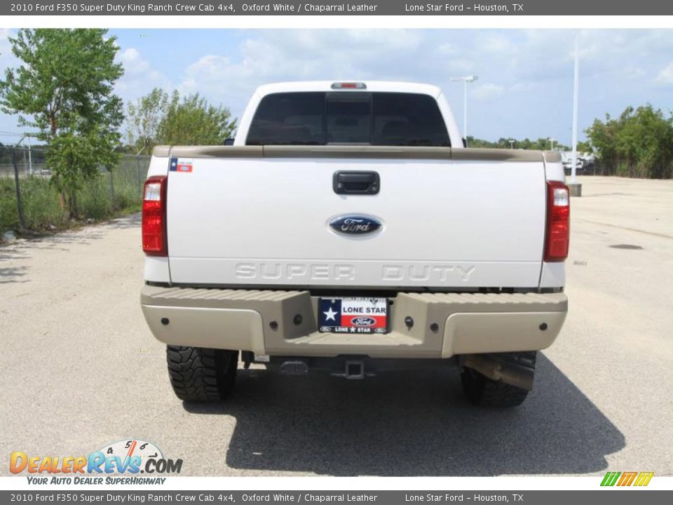 2010 Ford F350 Super Duty King Ranch Crew Cab 4x4 Oxford White / Chaparral Leather Photo #15