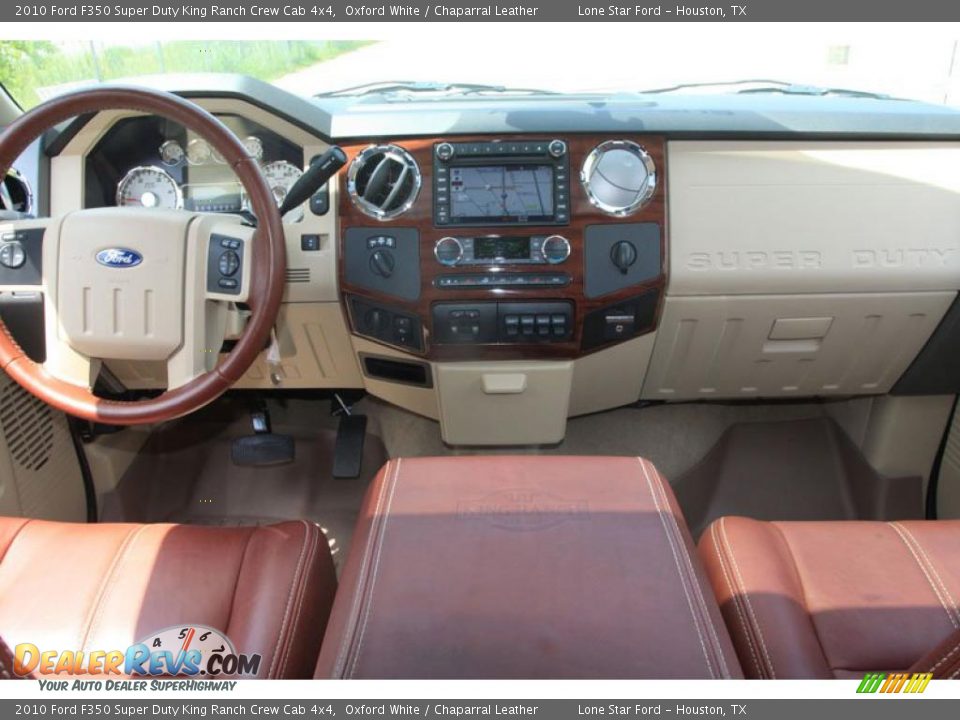 2010 Ford F350 Super Duty King Ranch Crew Cab 4x4 Oxford White / Chaparral Leather Photo #33