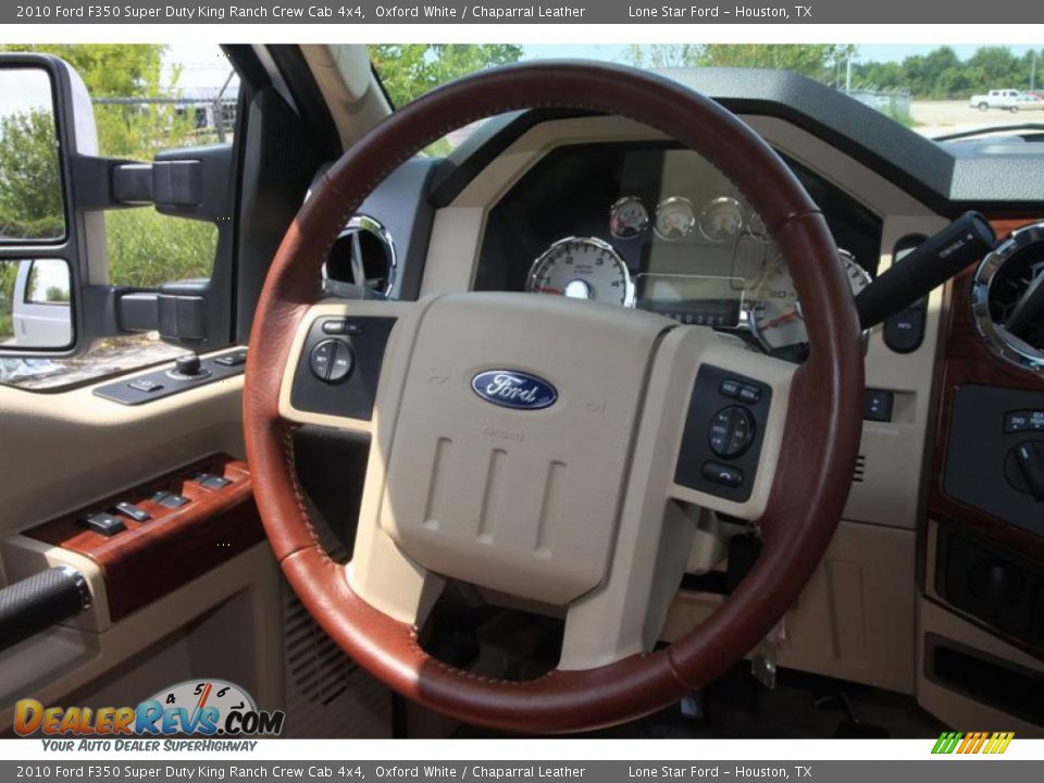 2010 Ford F350 Super Duty King Ranch Crew Cab 4x4 Oxford White / Chaparral Leather Photo #34