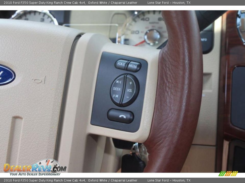 2010 Ford F350 Super Duty King Ranch Crew Cab 4x4 Oxford White / Chaparral Leather Photo #35