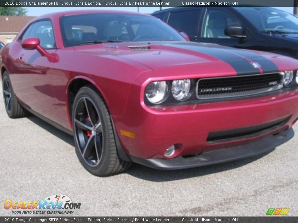 2010 Dodge Challenger SRT8 Furious Fuchsia Edition Furious Fuchsia / Pearl White Leather Photo #4