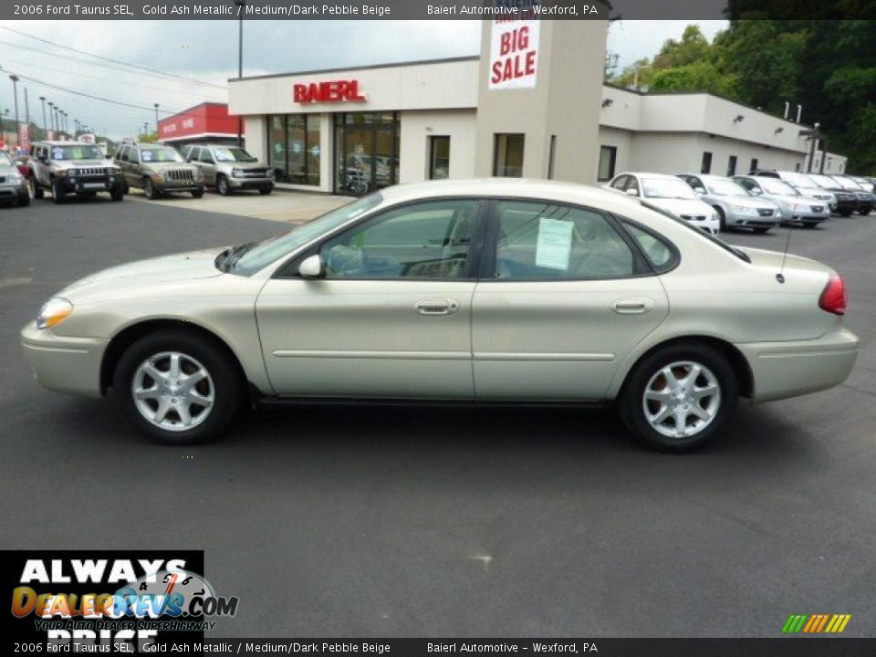 2006 Ford Taurus SEL Gold Ash Metallic / Medium/Dark Pebble Beige Photo #4