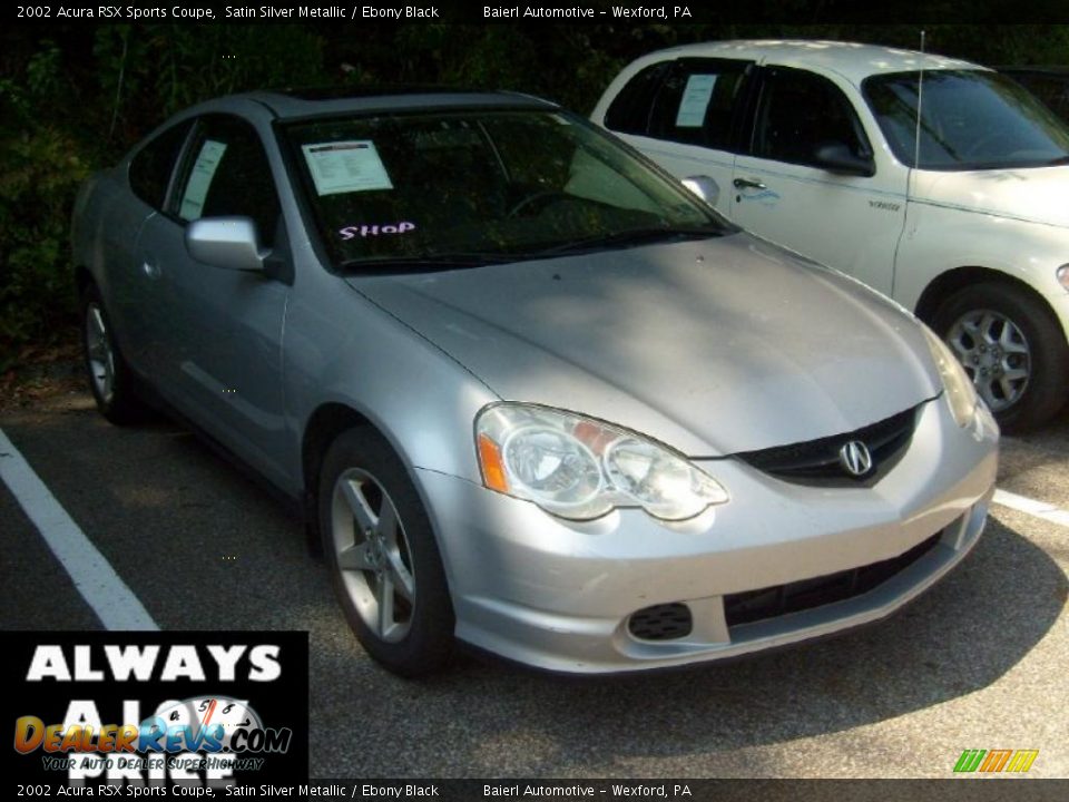 2002 Acura RSX Sports Coupe Satin Silver Metallic / Ebony Black Photo #1