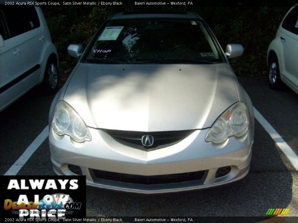 2002 Acura RSX Sports Coupe Satin Silver Metallic / Ebony Black Photo #2