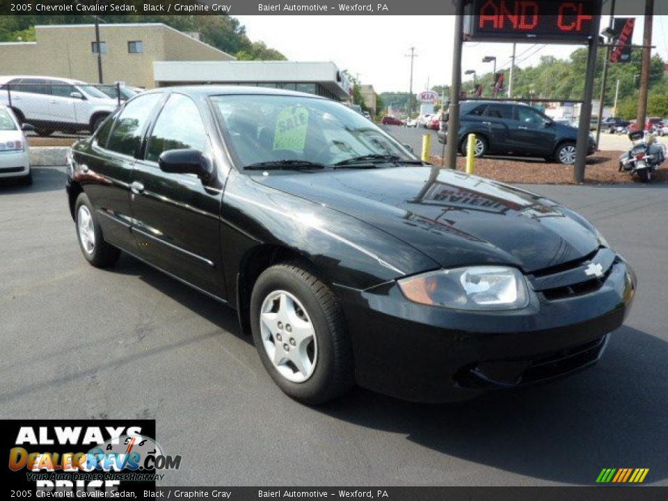 2005 Chevrolet Cavalier Sedan Black / Graphite Gray Photo #1