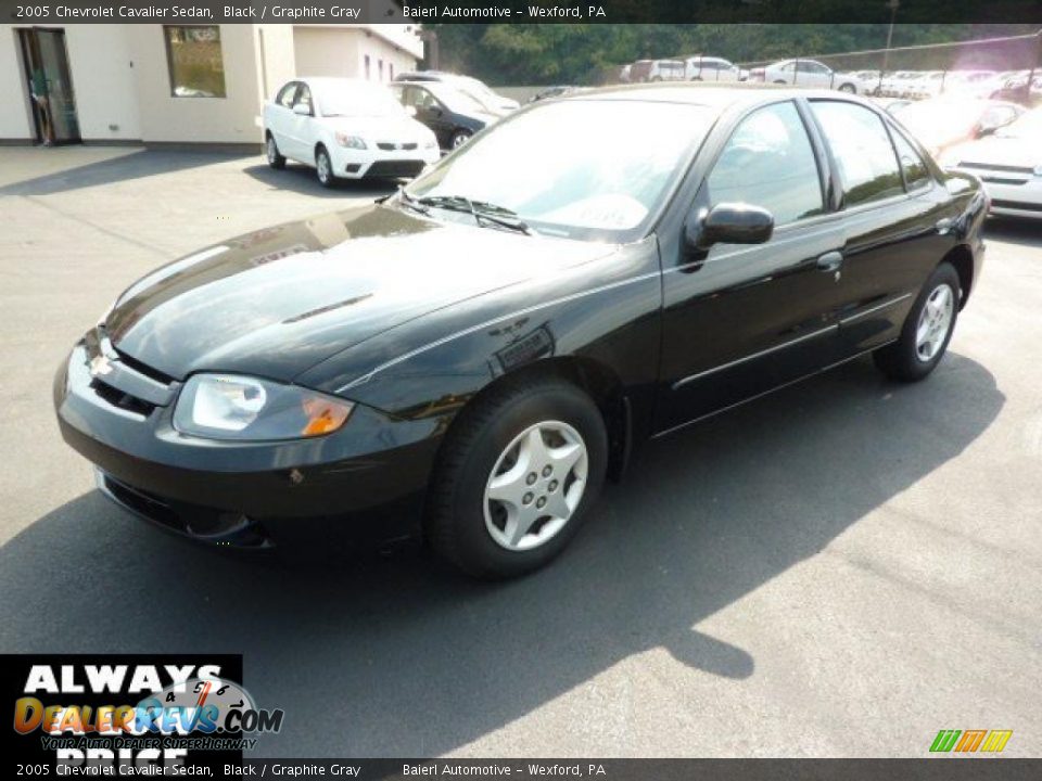 2005 Chevrolet Cavalier Sedan Black / Graphite Gray Photo #3
