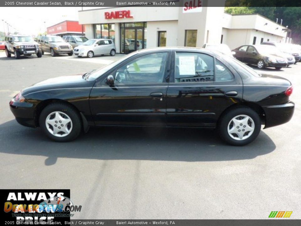 2005 Chevrolet Cavalier Sedan Black / Graphite Gray Photo #4