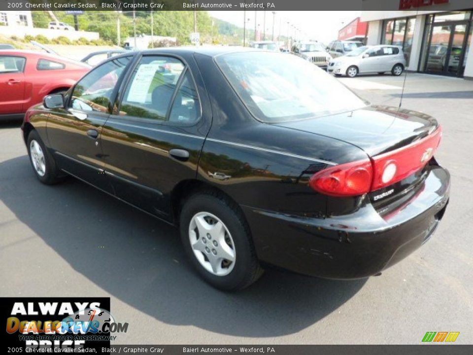 2005 Chevrolet Cavalier Sedan Black / Graphite Gray Photo #5