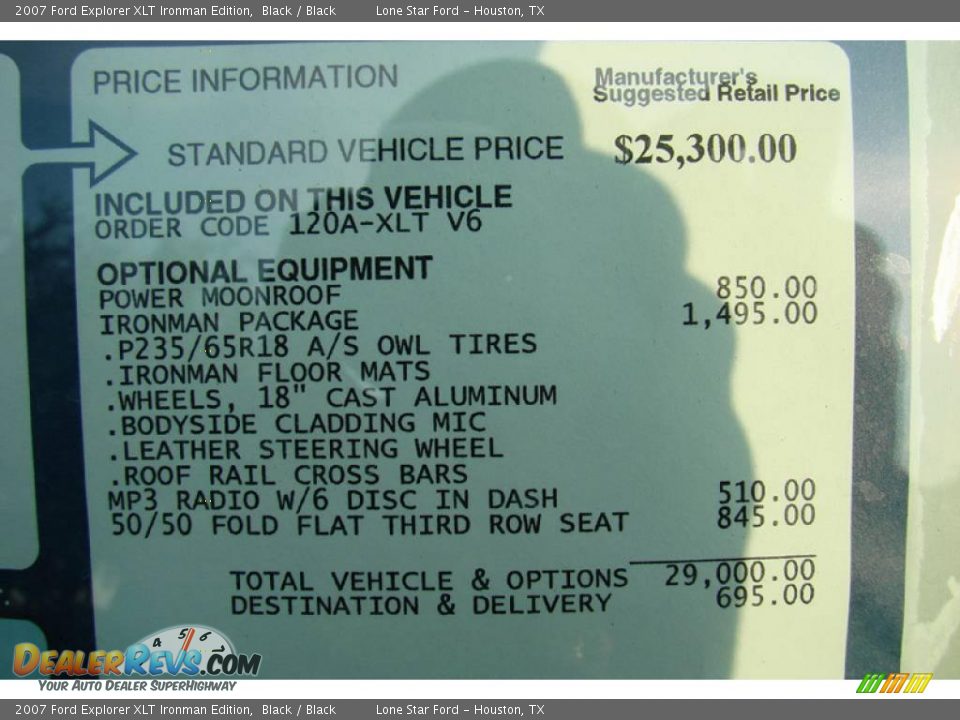 2007 Ford Explorer XLT Ironman Edition Black / Black Photo #32