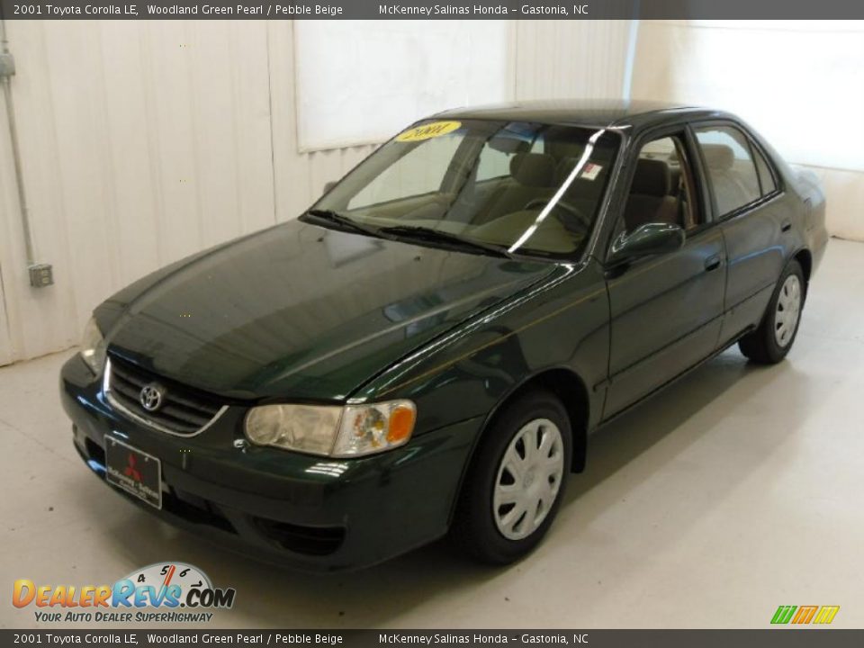 2001 Toyota Corolla LE Woodland Green Pearl / Pebble Beige Photo #1