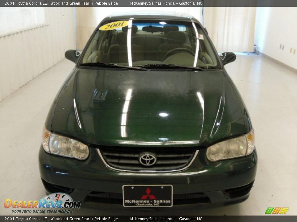 2001 Toyota Corolla LE Woodland Green Pearl / Pebble Beige Photo #6