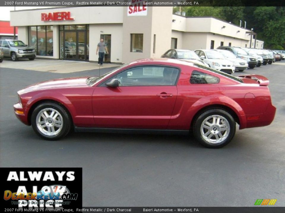 2007 Ford Mustang V6 Premium Coupe Redfire Metallic / Dark Charcoal Photo #4