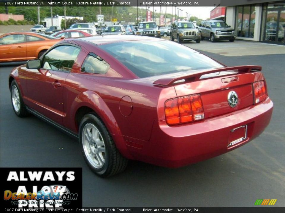 2007 Ford Mustang V6 Premium Coupe Redfire Metallic / Dark Charcoal Photo #5