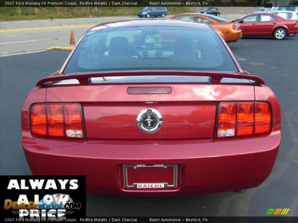 2007 Ford Mustang V6 Premium Coupe Redfire Metallic / Dark Charcoal Photo #6
