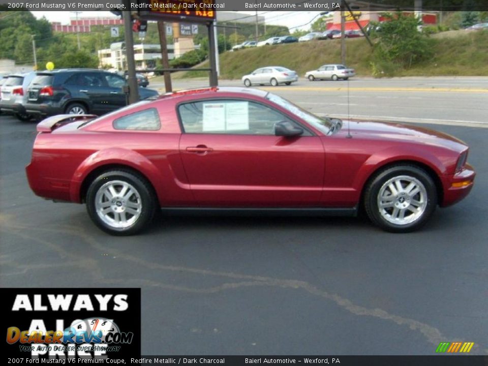 2007 Ford Mustang V6 Premium Coupe Redfire Metallic / Dark Charcoal Photo #8