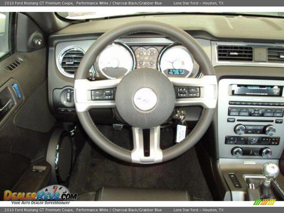 2010 Ford Mustang GT Premium Coupe Performance White / Charcoal Black/Grabber Blue Photo #4