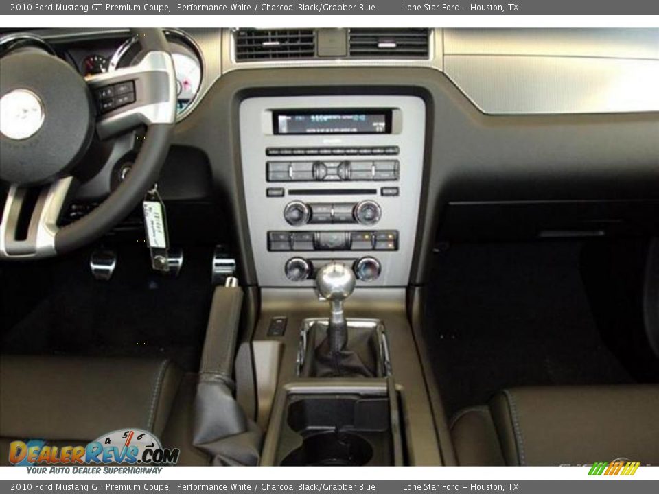 2010 Ford Mustang GT Premium Coupe Performance White / Charcoal Black/Grabber Blue Photo #18