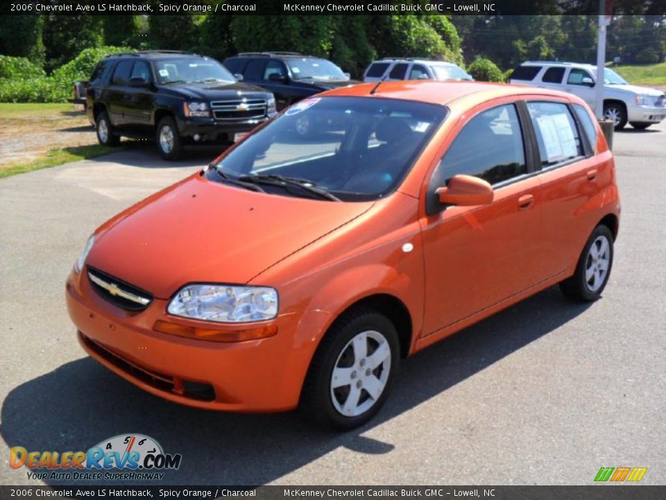 2006 Chevrolet Aveo LS Hatchback Spicy Orange / Charcoal Photo #1