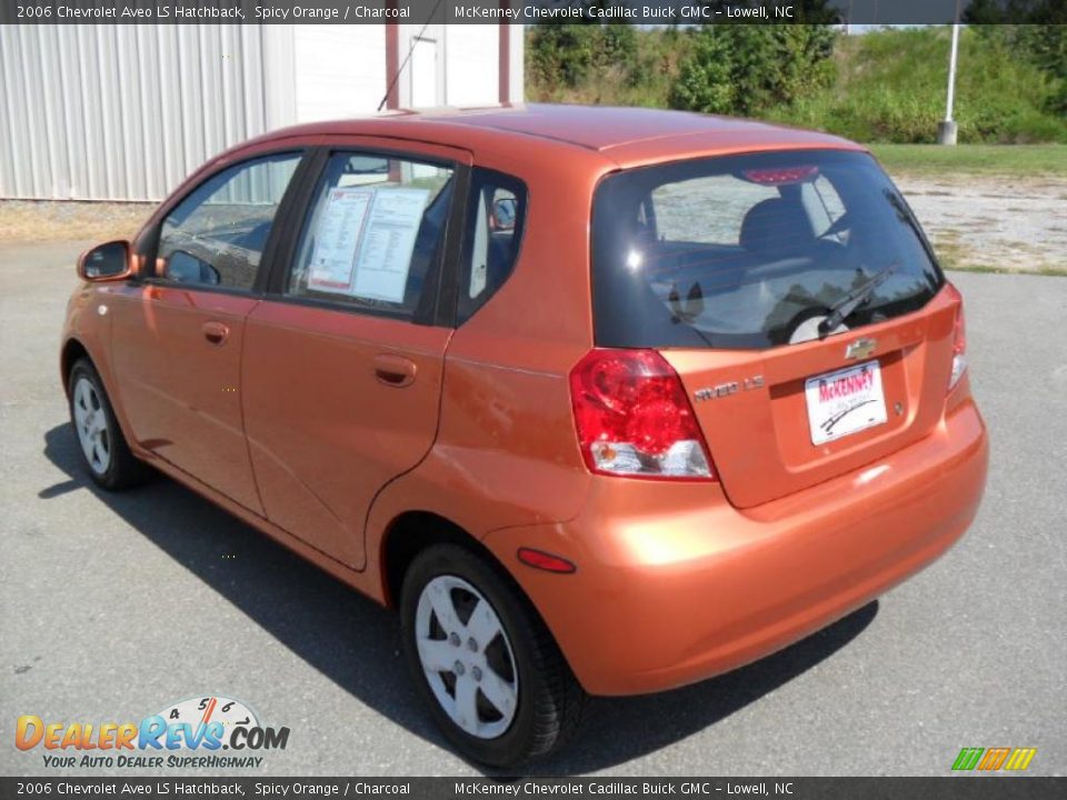 2006 Chevrolet Aveo LS Hatchback Spicy Orange / Charcoal Photo #2